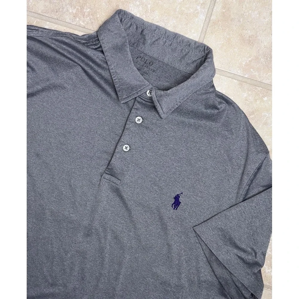 Polo Ralph Lauren Polo Large Dark Gray Performance Golf Stretch Wicking Pony